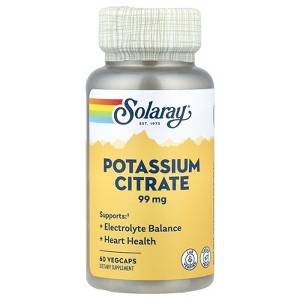 Solaray Potassium Citrate , 99 mg , 60 VegCaps - 1 of 4