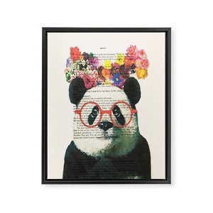Coco de Paris Flower Panda Framed Art Canvas - Society6 - 1 of 3