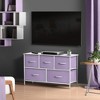 Sorbus 5 Drawers Dresser- Storage Unit with Steel Frame, Wood Top, Fabric Bins - for Bedroom, Closet, Office and more - 2 of 4