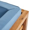 Syemin Patio Accent Chairs with Fixed Armrests, Upholstered, Ergonomic Design for Lawns, Gardens and Porches, Blue, 30.25" * 30.25" * 26.5" - 3 of 4