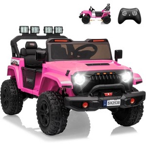 Ride On Toys, Adjustable Car Body, 2 Seater 24V Toddler Car, Ride On Car with Remote Control, Ride On Truck w/ 4-Wheeler Suspension - 1 of 4