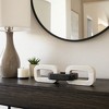 Contemporary Marble Chain Link Sculpture - Decorative Statue for Home Decor Accent - Perfect for Bathroom, Office, or Living Room Decor - 4", Ivory - 2 of 4