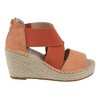 GC Shoes Tia Elastic Cross Strap Espadrille Wedge Sandals - 2 of 4