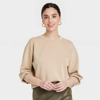Women's Fleece Lounge Sweatshirt - Colsie™ Gray L