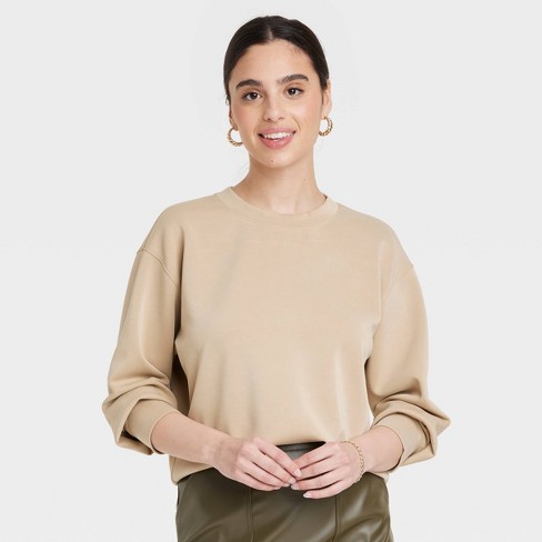 Womens store tan sweatshirt