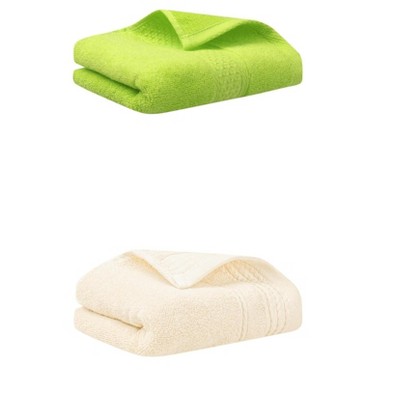 REGALWOVEN Solid Textured Absorbent Soft Decorative Hand Towel Set 13" x 30"/14" x 30" 2 Pcs