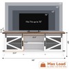 Homhougo TV Stand for TVs up to 70" Brown - 2 of 4