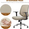 Infurnic Task and Office Chairs, Desk Chair with Armrest, Comfy Computer Desk Chair for Home and Office, Beige, 26"*27"*37" - 4 of 4