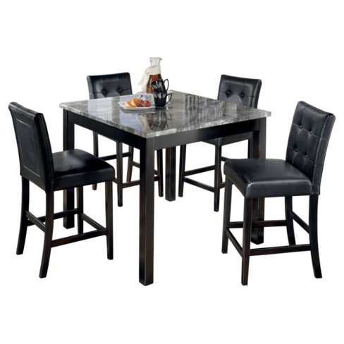 Dining Table Set Black Signature, Round Dining Table Set For 6 Ashley