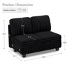 Belffin Corduroy Fabric Loveseat Module for Modular Sectional Couch for Living Room 2 Seater Modular with Storage - 2 of 4