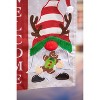 Evergreen Garden Flag Holiday Gnome Applique Double Sided Indoor Outdoor Decor 18" x 12.5" - 3 of 4