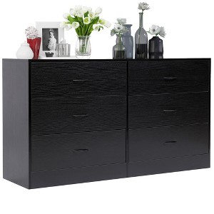 SUGIFT 6 Drawer Dresser for Bedroom, Modern Wood Chest of Drawers - 1 of 4