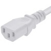 Monoprice Power Cord - 6 Feet - White | NEMA 5-15P to IEC 60320 C13, 18AWG, 10A, 125V, 3-Prong, for PC, AC Adapter, Laptop, Monitor, Projector - 4 of 4