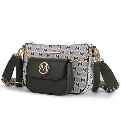 MKF Collection Ciri Crossbody Women's Double Bag Versatile, Monogram Design by Mia K