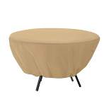 Classic Accessories 50" Terrazzo Water Resistant Round Patio Table Cover - Tan