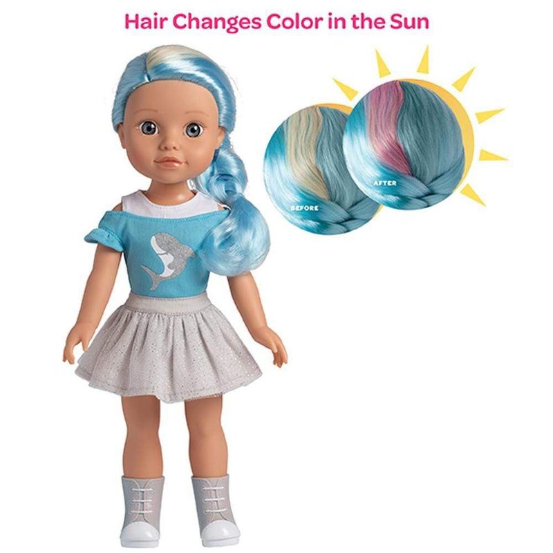 Adora Be Bright Doll Melissa - Shark, Hair Color Changes in The Sun, for Kids Age 3+, 1 of 7