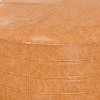 NicBex Large Round Coffee Table Pouf Ottoman Footstool for Living Room, Bedroom, Distressed Brown - 4 of 4