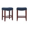 WestinTrends 24" Upholstered Saddle Seat Counter Stool - 3 of 4