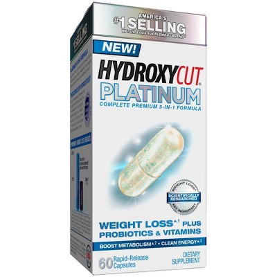 Hydroxycut Platinum Weight Loss Plus Probiotics & Vitamins Dietary Supplement Capsules - 60ct