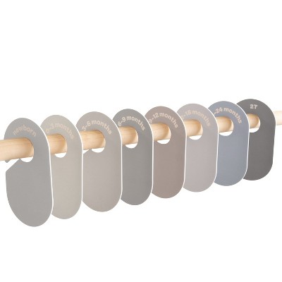 3 Sprouts Baby Closet Dividers (newborn to 24 months) - Gray & Beige
