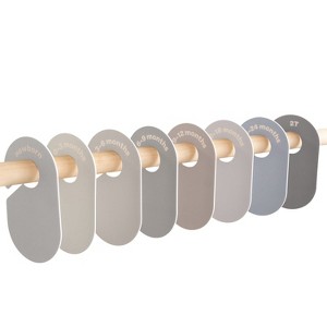 3 Sprouts Baby Closet Dividers (newborn to 24 months) - Gray & Beige - 1 of 4