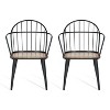 Indoor Dining Chair With Metal Legs (Set of 2),Light Birch - 3 of 4