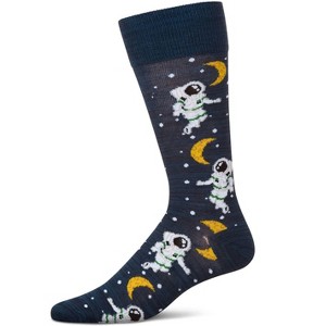 Memoi Stellar Moonwalk Astronaut Bamboo Blend Crew Socks - 1 of 4