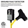 GoGreen Power (GG-12402) 12/3 SJTW 2' Portable 3-Outlet In-line Ground Fault Circuit Interrupter (GFCI),Yellow - 3 of 4