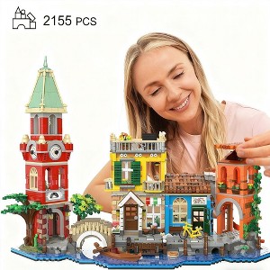 2155pcs Romantic Venice Cityspace House Buildinf Sets for Adults and Kids Aged 10+ - 1 of 4