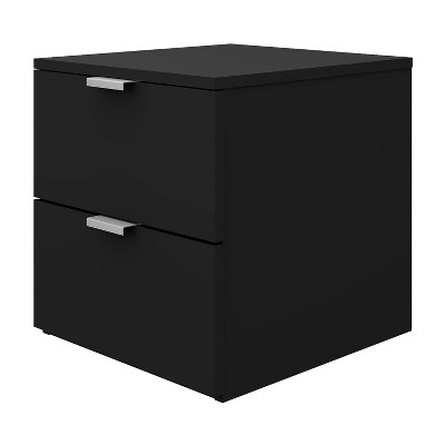 Delmar Wood 2 Drawer Nightstand Matte Black - Hillsdale Furniture