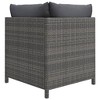 vidaXL 4-Seater Patio Sofa with Cushions - Sturdy Steel Frame Outdoor Lounge Seat, Water-Resistant PE Rattan Construction, Comfy Polyester - 4 of 4