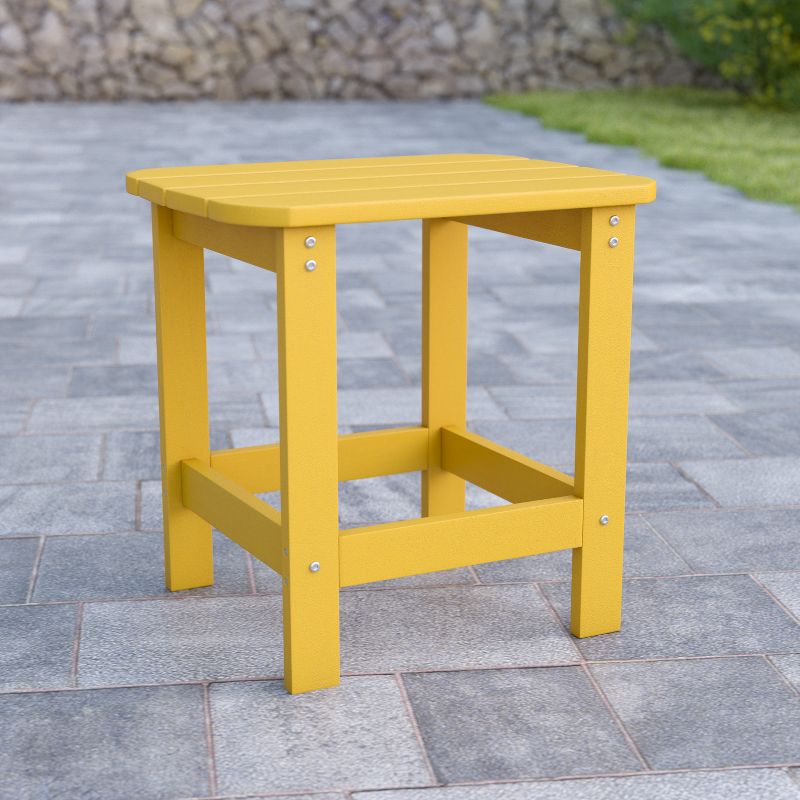 Flash Furniture Charlestown All-Weather Poly Resin Wood Commercial Grade Adirondack Side Table, 3 of 10