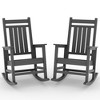 Outdoor HDPE Rocking Chairs, HDPE Oversized Patio Rocking Chairs - 2 of 4