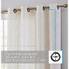 HLC.ME Abbey Faux Linen Textured Semi Sheer Privacy Light Filtering Window Grommet Thick Curtain Panels, Set of 2 - 2 of 4