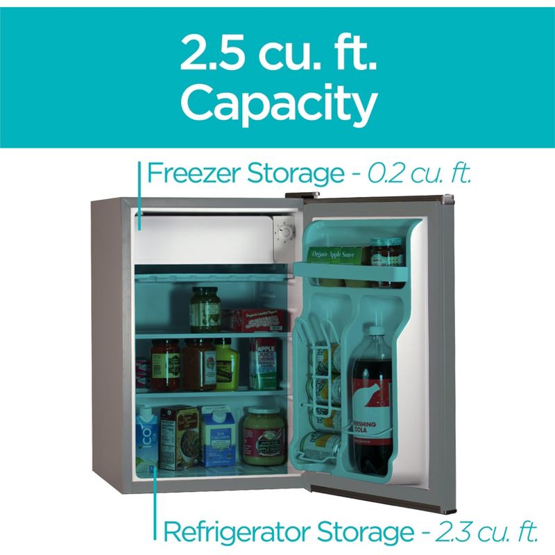 BLACK+DECKER Compact Refrigerator with Door Storage, 5 of 9