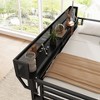 Twin Size Loft Bed with Stairs Metal Full Loft Bed with Storage Shelves High Loft Bed with Wardrobe for Kids Teens Black - 4 of 4