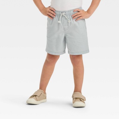 Image of Toddler Boys' Woven Solid Pull-On Shorts - Cat & Jack™ Gray 2T