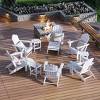 WestinTrends Highland 12-Piece HDPE Outdoor Patio Furniture Adirondack Chair Conversation Table Set - 2 of 4