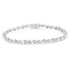 Haus of Brilliance Silver 1/10 Cttw Round Diamond "S" Link Miracle Plate Tennis Bracelet - 7-1/4" - 2 of 4