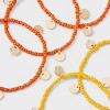 Seedbead with Hammered Discs Stretch Bracelet Set 5pc - A New Day™ - 4 of 4
