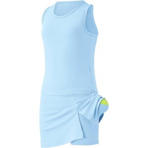 Girls Tennis Golf Outfit Sets Sleeveless Tank Top Side Slit Skorts with Pockets - 1 of 3