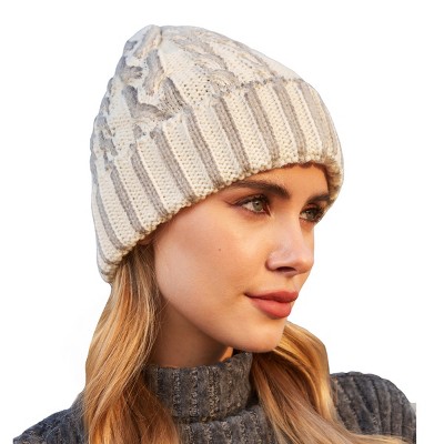Women's Chunky Cable Knit Beanie Hat -Cupshe