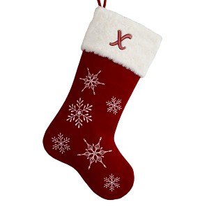 Personalization Mall Winter Wonderland Embroidered Initial Christmas Stocking - 1 of 2