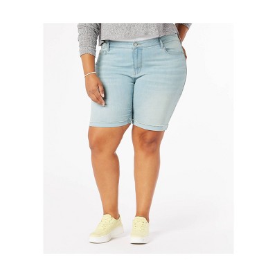 Denizen® From Levi's® Women's Plus Size Mid-rise Bermuda Jean Shorts - Good  Vibes 22 : Target