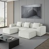 118" Modular Sectional Sofa with Ottoman, Convertible Oversized Corduroy Couch with Chaise Lounge for Living Room Comfort and Style-Maison Boucle - 3 of 4