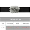 INSPIRE CHIC Women's Elastic Wide Double-Flower Stretch Corset Waist Belt 1 Pc - 4 of 4