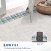Washable Area Rug 5x7 Plaid Rugs for Living Room Non Slip Throw Rugs Checkered Soft Rug Low Pile Thin Rug Indoor Floor Carpet for Bedroom Home Decor - 3 of 4