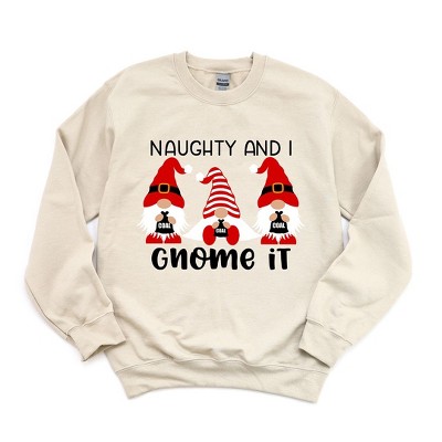 Simply Sage Market Women's Graphic Sweatshirt Naughty and I Gnome It