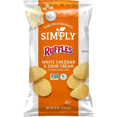 Frito-Lay Simply Ruffles White Cheddar Sour Cream - 8oz