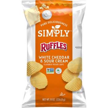 Frito-Lay Simply Ruffles White Cheddar Sour Cream - 8oz